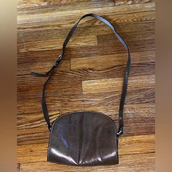 Free People crossbody purse brown metallic sparkly western country boho cowgirl - Picture 9 of 11